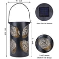 thumbnail image 3 of Solar Hanging Lanterns Outdoor Solar Lights Decorative Waterproof Metal Solar Lantern Tabletop Lamp for Garden Yard Desk, 3 of 7