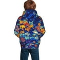 thumbnail image 6 of Kll Unisex Kids Boys Girls Hooded Pocket Pullover Hoodies-Colorful Fall Leaves, 6 of 9