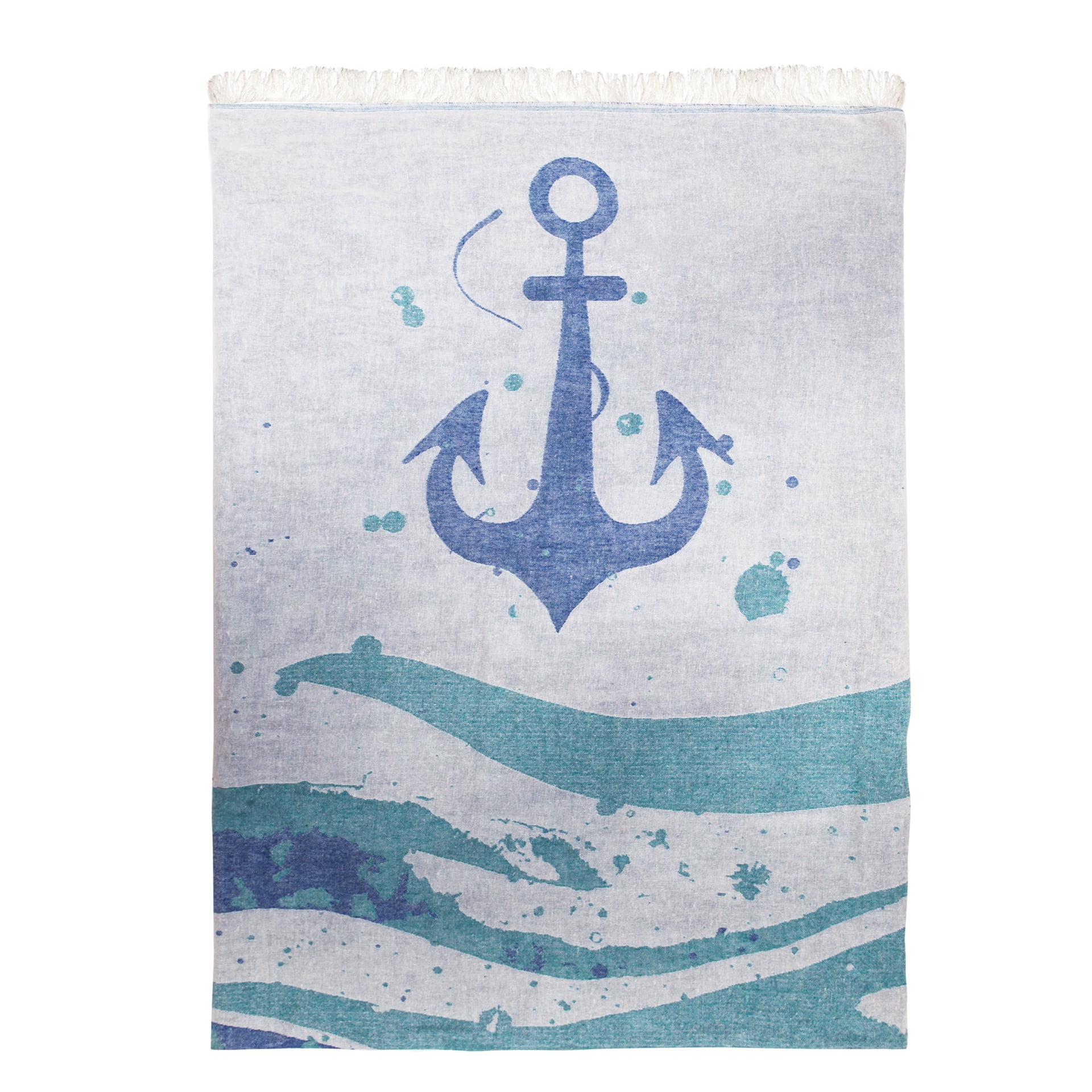 Anemoss Turkish Beach Towel 39 x 70 100% Cotton Extra Large Turkish Peshtemal