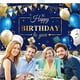 thumbnail image 3 of Pancarta de decoraciones de feliz cumpleaños, azul marino y dorado, letrero de feliz cumpleaños, suministros para fiesta de cumpleaños, fondo fotográfico para fiesta de cumpleaños, recuerdo, niños, hombres, mujeres, celebración JM, 3 of 6