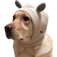 thumbnail image 1 of Gorro de punto para perro, pasamontañas de invierno con lindas orejas, adecuado para perros normales y grandes (aproximadamente de 30 a 50 kg), protege la cabeza de tu perro del frío invernal., 1 of 5