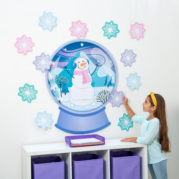 Fun Express Snow Globe Classroom Wall Statement Piece