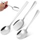 thumbnail image 2 of 1 Set Serving Spoons Large Spoons Stainless Steel Spoons Rice Spoon Serving Utensils Rice Spatula Soup Spoon Buffet Flatware, 2 of 3