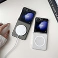 thumbnail image 3 of Magnetic Case for Samsung Galaxy Z Flip 6 Case Clear [Compatible with MagSafe] Slim Luxury Shockproof Protector Cover for Z Flip 6, 3 of 5