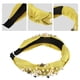 thumbnail image 3 of 1 pieza de diademas anudadas para mujer, accesorios para el cabello con perlas de imitación anchas a la moda, amarillo, 3 of 7