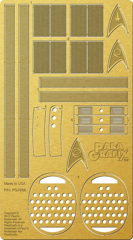 PGX208 Star Trek TOS Enterprise Engine Grills 