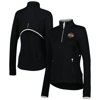 Women's Zero Restriction Black Kentucky Derby 149 Sofia Quarter-Zip Top