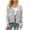 Grey, variant on larppty Womens Ribbed Knit Cardigans Cute Graphic Daisy Button-up Jacquard Knitted Sweater Coat (Khaki, L)