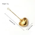 thumbnail image 3 of Heart Shape Stainless Steel Tea Infuser Filter with Chain Loose Leaf Strainer, 3 of 9