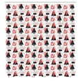 thumbnail image 3 of Ambesonne Winter Shower Curtain, Cats Preparing at Christmas, 69"Wx75"L, White and Coral, 3 of 5