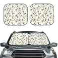 thumbnail image 2 of Xecao Labrador Retriever Dog for Foldable Car Sun Shades (2-Pack) offer sun protection with an easy-fold design for convenient windshield shading., 2 of 7