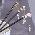 thumbnail image 3 of Horquilla con borlas, accesorios antiguos para el cabello, horquilla de madera con forma de disco, horquilla de madera con forma de escalón, tocado Hanfu, accesorios para cheongsam para mujer, 3 of 5