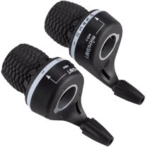 microSHIFT MS25 Twist Shifter Set - 6-Speed, Triple, Shimano Compatible, Black