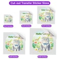 thumbnail image 5 of American Shorthair Hello Spring Time Flower Floral Nature Cutout Transfer Sticker Cat Lover Kitten Owner Gifts Transparent Decal Art Decor - 02031, 5 of 5