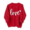 thumbnail image 2 of Valentines Sweatshirts for Women,Cute Love Heart Graphic Plus Size Shirts Long Sleeve Crewneck Pullover Tops 2026, 2 of 4