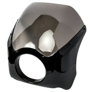 Krator Black & Smoke Headlight Fairing Windshield Kit Compatible with Yamaha Road Star Warrior Midnight XV