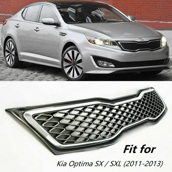 Fit for Kia Optima SX / SXL 2011-2013 Chrome & Black Front Upper Grille Grill