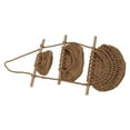 thumbnail image 5 of Uadme Hanging Fruit Basket Hemp Rope Hanging Basket 3 Tier Wall Mounted Handcraft Hemp Rope Wood 3 Tier Hanging Wall Basket for Toys Pet Plush Toys Dolls, 5 of 8
