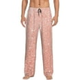 thumbnail image 1 of Fotbe Rose Gold Glitter Pantalones de Pijama para Hombre, Pantalones de Dormir, Pantalones de Casa con Cintura Ajustable y Bolsillos-X-Large, 1 of 6