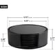 thumbnail image 5 of Beverage Leather Coasters with Holder Set of 6, PU Leather Coasters for Various Cups and Mugs (Round Black), 5 of 5