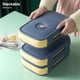 thumbnail image 5 of Cateissary Caja de almacenamiento de huevos Soporte para refrigerador Nevera de plástico Huevos Contenedor Organización Bola de hervida Mostrada Azul, 5 of 6