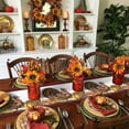 thumbnail image 6 of Thanksgiving Turkey Cotten Linen Table Runners 71 inches Long, Fall Harvest, Non-Slip Burlap Table Cloth Runners for Home/Dining/Wedding/Party/Holiday, Autumn Farmhouse Thanksgiving Table Decorations, 6 of 6