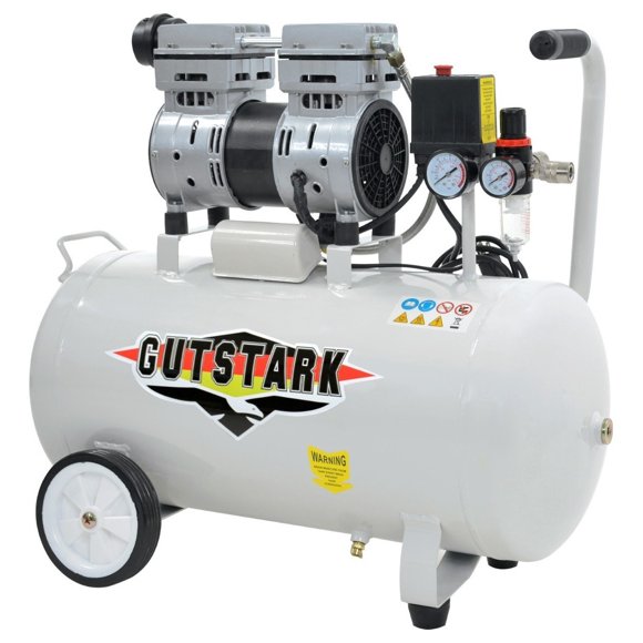 Compresor de Aire Electrico GUTSTARK 1HP Portatil 50 L 2 pistones 116 Psi 127v 750w