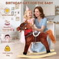 thumbnail image 4 of Yedigre Plush Rocking Horse with Moving Features – Sturdy Wooden Base, Musical Sounds for Ages 1-6, 4 of 10