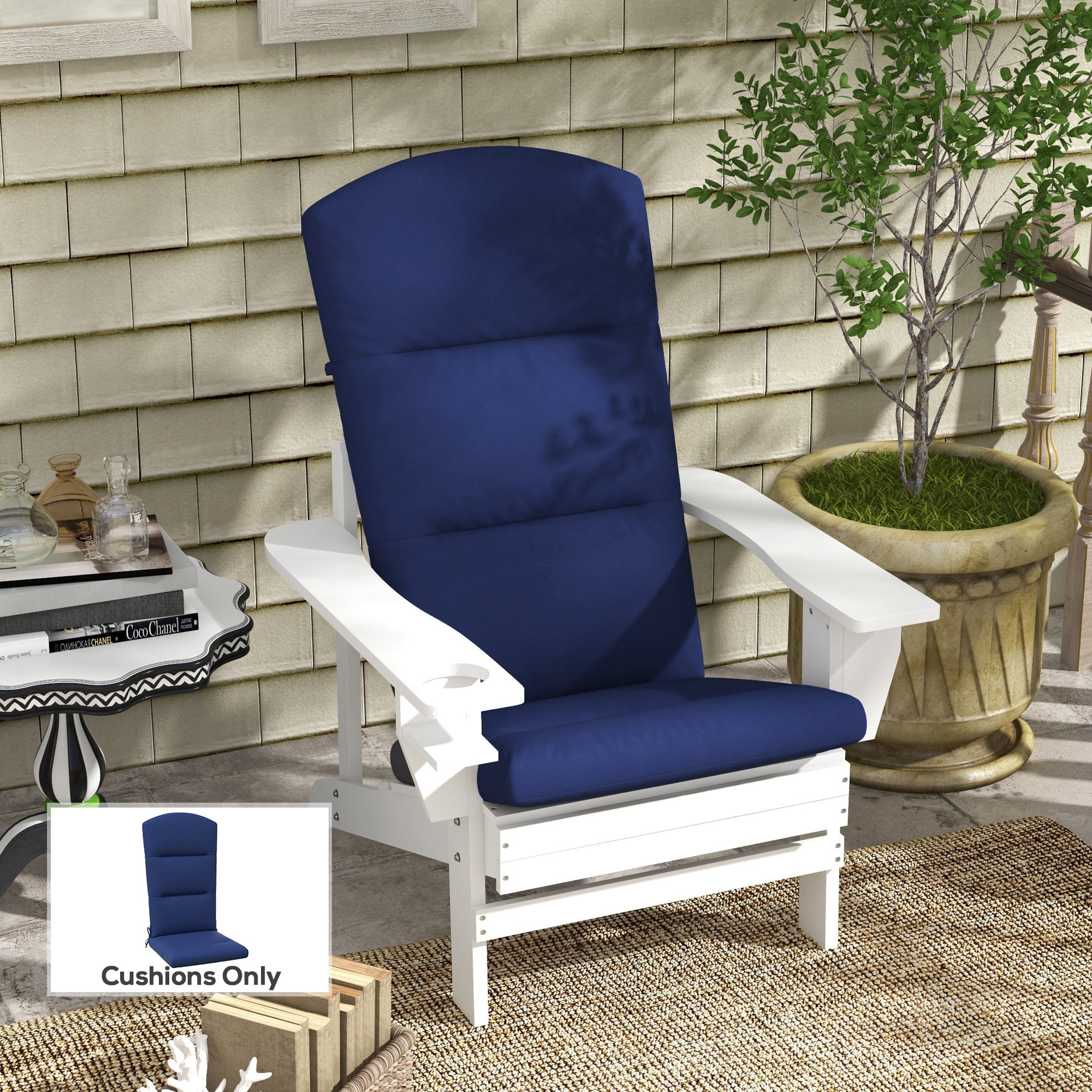 Overstock Outdoor Seat Back Chair Cushions Cushion Set Overstock