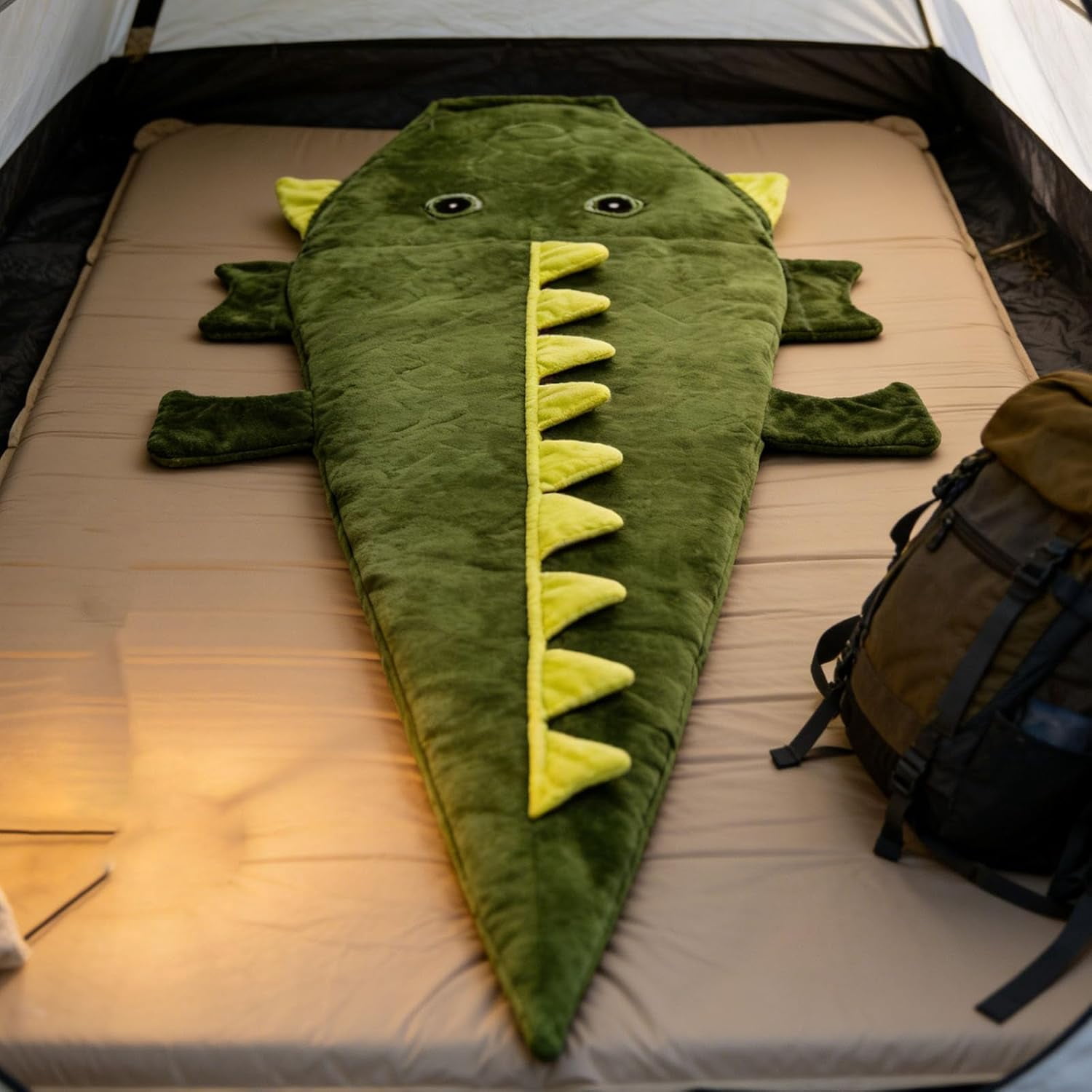 Animal Mouth Sleeping Bag, Fluffy Crocodile Shaped Sleeping Bag, Alligator SleepingBag, Flannel SleepingBag