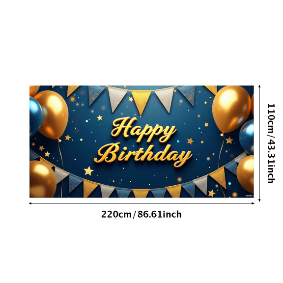 Elegant Gold 80th Birthday Banner Celebration Backdrop Party Decoration Photography Props Festive Event Supplies Birthday Party Decor Decors