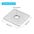 thumbnail image 2 of Unique Bargains Rondelle Carrée, Lot de 5 M12x50x50x3mm Rondelles Carrées en Acier Inoxydable 304, 2 of 5