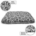 thumbnail image 3 of Black and White Pet Bed, Simple Floral Motifs Tropical Island Vegetation in Monochrome Doodle Style, Resistant Pad for Dogs and Cats Cushion with Removable Cover, 24" x 39", Black White, by Ambesonne, 3 of 4