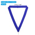 thumbnail image 2 of Unique Bargains 24 Pcs Polyester Striped Award Neck Ribbons with Snap Clips, Blue, 2 of 7