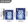 thumbnail image 4 of Wobogo Blue Starry Owl Flannel Fleece Bed Blanket as Bedspread Coverlet Sofa blankets (50x60in) Soft Lightweight Warm and Cozy, 4 of 7
