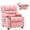 Pink, variant on JONPONY Kids Recliner Chair,Push Back Toddler Recliner with Cup Holders & Side Pockets,Adjustable Footrest & Headrest Kids Sofa for Boys Girls 3+ Age Group, Grey