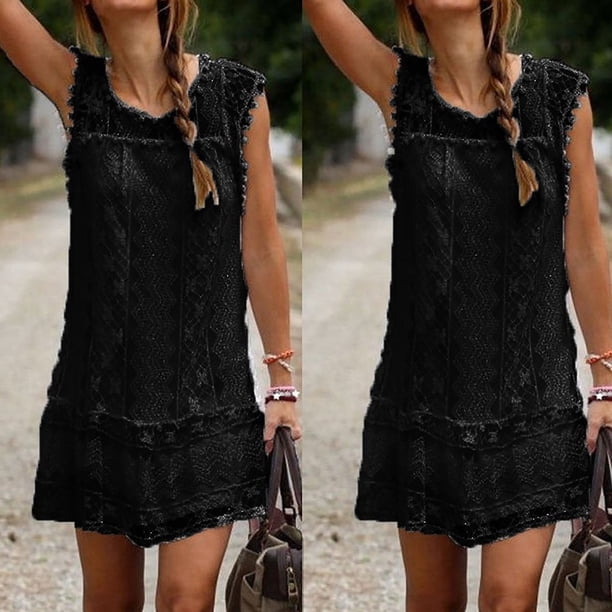 ICHUANYI Clearance Women's Summer Casual Sleeveless Print Short Sleeve Short(Black, XL) ICHUANYI WER2023081012507