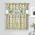 thumbnail image 2 of Rustic Vintage Curtains 36 Inch - 3 Panel Wildflower Farmhouse Set with Bohemian Floral Design, Rod Pocket Kitchen Window Drapes for Country Style, 2 of 6