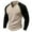 #359-Beige, variant on Men's V-Neck Raglan Sleeve T-Shirt Pleated Detail Casual Long Sleeve Top