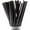 Black, variant on Orange Plastic Drinking Straws, Slim Tall Size, 10" x 0.21", Unwrapped, 250 Count