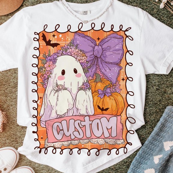 Toddler Halloween T-Shirt, Retro Fall Pumpkin Ghost Shirt for Kids, Cute Halloween Tee for Boys and Girls, Spooky Season Toddler Shirt