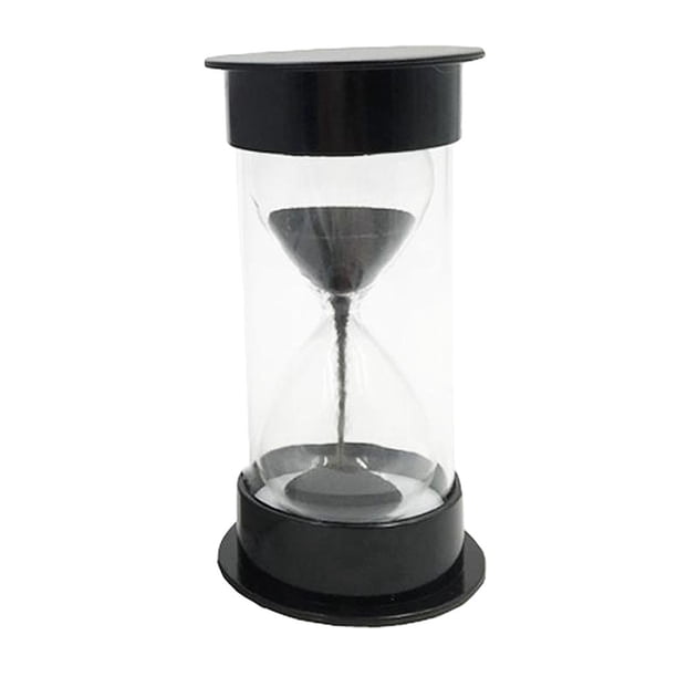 TEMPORIZADOR DE ARENA DE COLORES 10/15/20 SEG / 2 MINUTOS TIEMPO DE CEPILLADO DE DIENTES CEPILLO DE DIENTES - RELOJ Negro 10 segundos