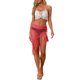 thumbnail image 2 of Faldas de borlas huecas para mujeres Inspire Chic, cubiertas de playa, envoltura de red de pescado, malla transparente, sarong maxi, traje de baño M, rosa intenso, 2 of 5