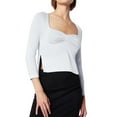 thumbnail image 1 of Women's Slim - Fit Solid Color Long - Sleeve T - Shirt, Comfortable Basic Tee for Daily Use, 1 of 4