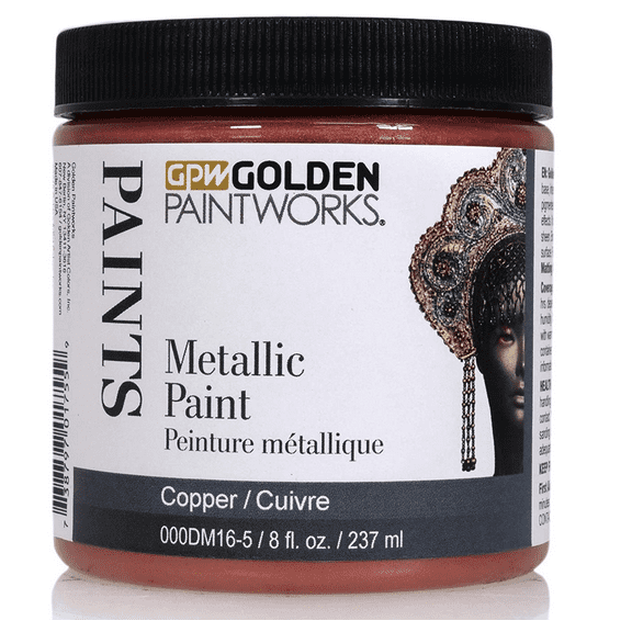 Golden Paintworks Metallic Paint, 8 ounce jar, Copper (DM16-5)