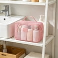 thumbnail image 5 of Dongrere Mesh Makeup Bag, Multi Pocket Lightweight Travel Cosmetic Organizer Pouch, Large Capacity Cosmetic Bag for Women Outdoor Use, Pink, 5 of 7
