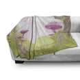 thumbnail image 3 of Mushroom Soft Flannel Fleece Blanket, Cherry Blossom Trees Fairytale Land Forest Surreal Fantasy Wonderland Image, Cozy Plush for Indoor and Outdoor Use, 70" x 90", Green Pink Brown, by Ambesonne, 3 of 6