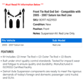 thumbnail image 2 of Front Tie Rod End Set - Compatible with 2005 - 2007 Saturn Ion Red Line 2006, 2 of 2