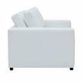 thumbnail image 3 of Loveseat Sofa Couch, White, Velvet, Living Kitchen Cafe Bistro Hospitality Restaurant, Modern Contemporary Boutique HB34511, 3 of 8