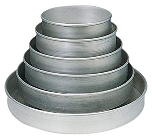American Metalcraft 16" Straight Sided Aluminum Pan - 14 Gauge Thick For Pizzas & Baking